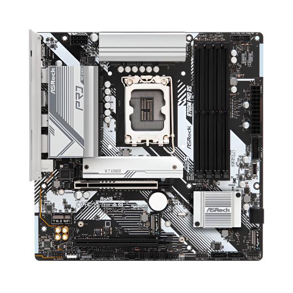 Tarjeta Madre Asrock B650M PRO Rs WIFI AM5 MICRO-ATX DDR5 90-MXBLZ0-AOUAYZ - Negro / Blanco