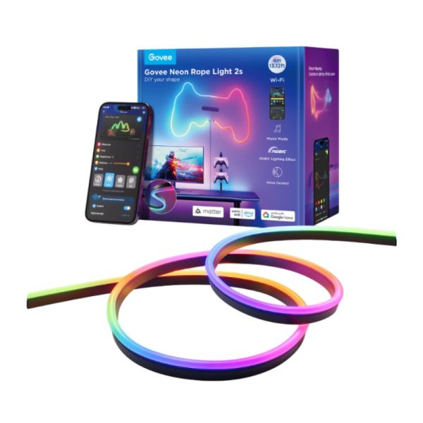 Govee H61d4 Neon Rope Light 2S 4M Negro H61d4a11