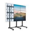 Soporte TV Rodante Universal Ajustable Negro Generico