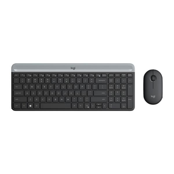 Teclado y Mouse Logitech MK470 Slim Combo Inalámbrico 2.4 Ghz Inglés 920-009437 - Negro