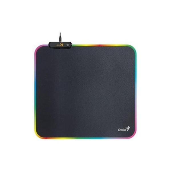 Mouse Pad Gaming RGB Genius GX-PAD 260S 24x24cm Tela y Goma 31250018400 - Negro