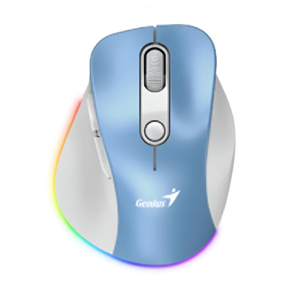 Mouse RGB Genius Ergo 9000S PRO Inalámbrico Bluetooth 2400 Dpi 31030039401 - Celeste