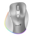 Mouse Genius RGB RS2 Ergo 9000S PRO Inalámbrico con Receptor 2400 Dpi 31030039402 - Plateado