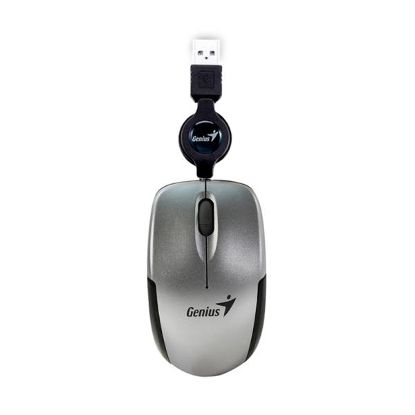 Mouse Genius RS2 Micro Traveler V2 Alámbrico USB 1200 Dpi 31010125102 - Plateado