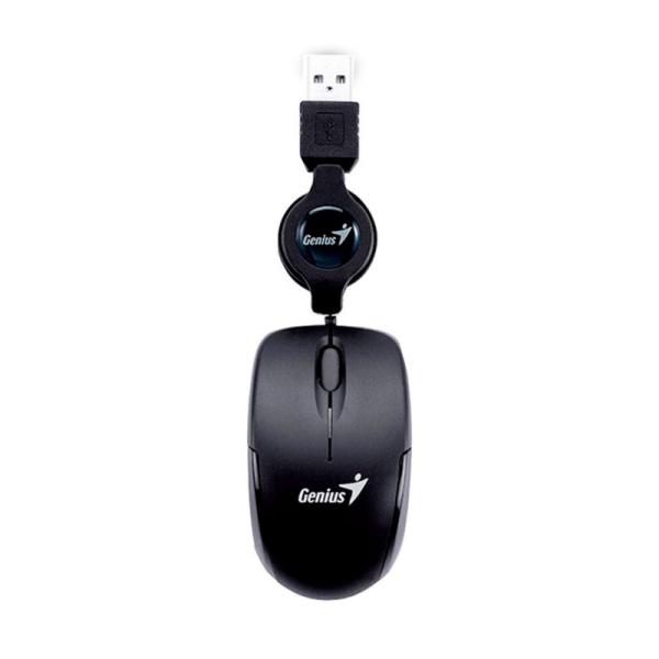 Mouse Genius RS2 Micro Traveler V2 Alámbrico USB 1200 Dpi 31010125100 - Negro