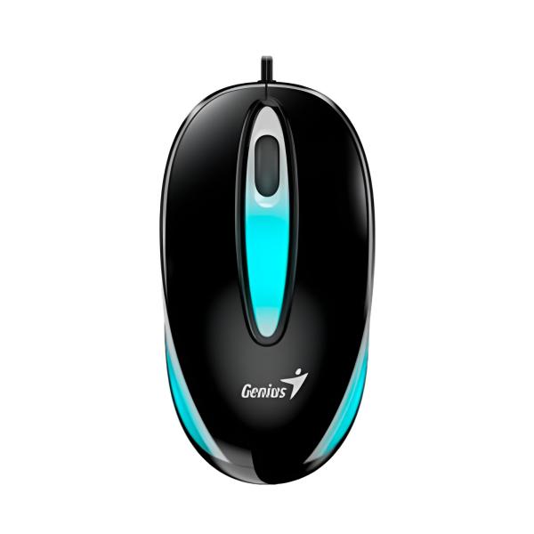 Mouse RGB Genius RS2 DX-MINI Alámbrico USB 1200 Dpi 31010025400 - Negro