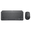 Teclado y Mouse Logitech Mx Keys Mini Combo for Business Membrana Inalámbrico Español 920-011053 - Negro