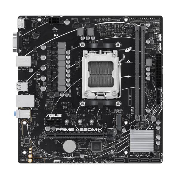 Tarjeta Madre Asus Prime A620M-K AM5 DDR5 Micro-ATX Negra