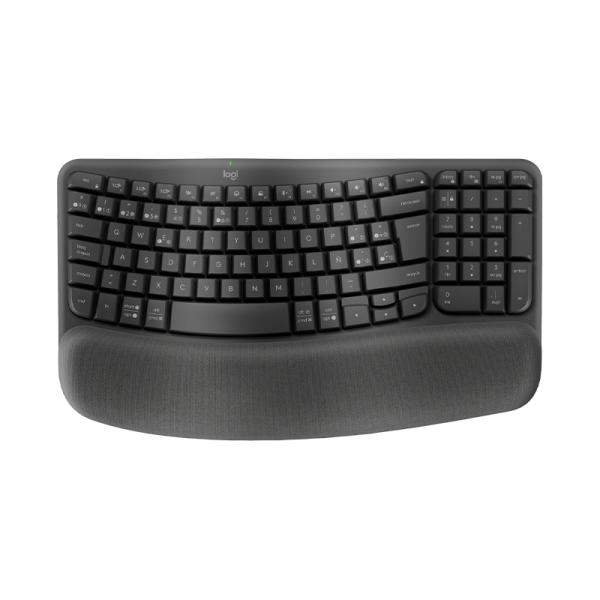 Teclado Logitech Wave Keys Business Ergo Inalámbrico Bluetooth Español 920-012325 - Negro