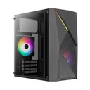 Case Gaming RGB Aerocool Raider MINI-G-BK-V2 Ventiladores 2 de 120MM con Vidrio Lateral Accs-pv44023.11 - Negro