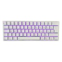 Teclado Gaming RGB Eagle Warrior Kay182u0002c 60% Mecánico Inalámbrico Bt Español - Blanco