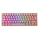 Teclado Gaming RGB Eagle Warrior Kay182u0001c 60% Mecánico Inalámbrico Bt Español - Rosado