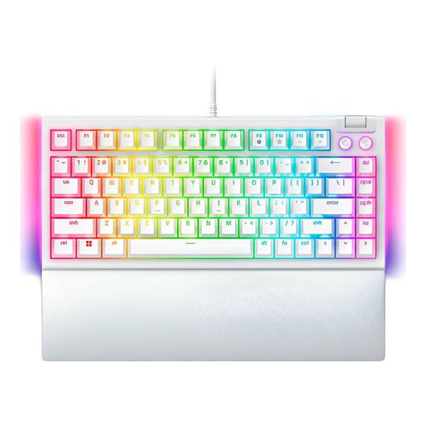 Teclado Gaming RGB Razer Blackwidow V4 Mecánico Alámbrico USB Inglés Switch Naranja RZ03-05001700-R3M1 - Blanco