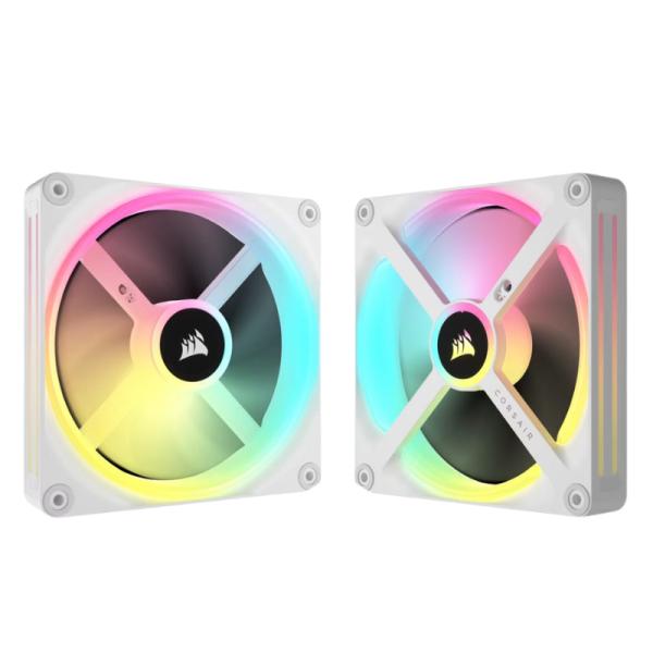 Abanico Corsair Icue Link QX140 RGB White 2x14cm con Sistema Icue Incluido Hub CO-9051008-WW - Blanco