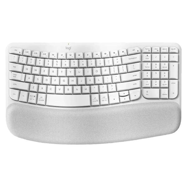 Teclado Logitech Ergo Wave Keys Membrana Inalámbrico Bluetooth Español 920-012279 - Blanco
