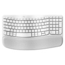 Teclado Logitech Ergo Wave Keys Membrana Inalámbrico Bluetooth Español 920-012279 - Blanco