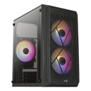 Case Gaming Aerocool CS-107-A-BK-V2 Mini Tower RGB Vidrio