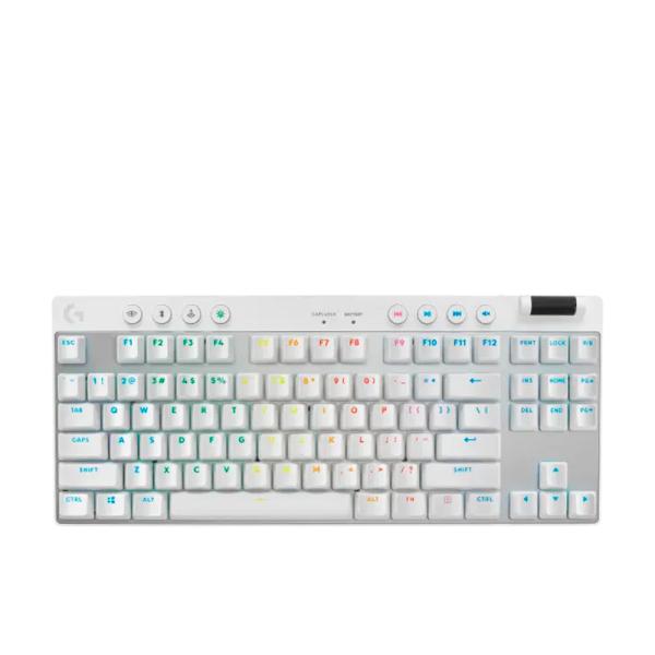 Teclado Gaming Logitech G PRO X TKL Mecánico Inalámbrico Inglés Blanco