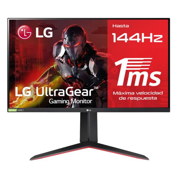 Monitor LG 27'' 27GN65R-B FHD 144Hz IPS Gaming Plano Negro