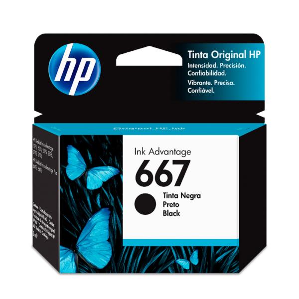 Tinta HP 667 Negro 3YM79AL Cartucho Original