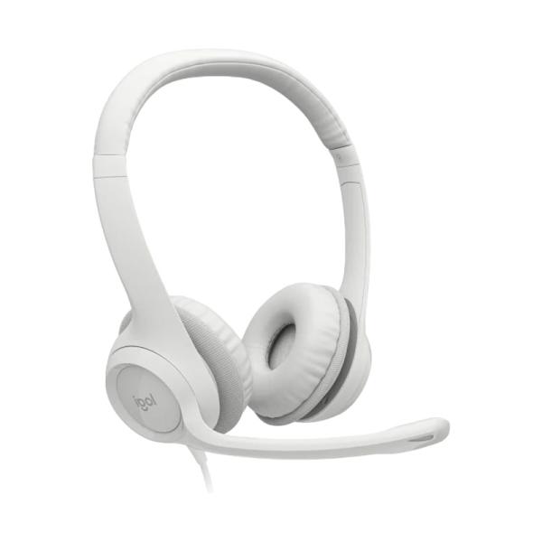 Headset Logitech H390 Blanco Alámbrico USB Audio Digital