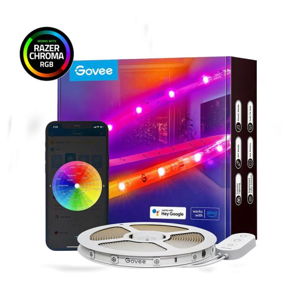 Cable de Luces Govee LED RGBIC WIFI + Bluetooth 5M H619A1D1
