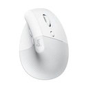 Logitech Mouse Lift Vertical Ergonómico Inalámbrico Bluetooth Blanco