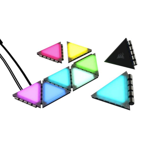 Corsair Paneles Iluminacion Case LC100 Triangulo RGB
