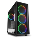 CASE GAMING RGB SHARKOON TG4M MID TOWER VENTILADORES 4 DE 120MM 4044951034840 - NEGRO