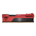 MEMORIA RAM PC 8GB PATRIOT VIPER ELITE II DDR4 3200MHz CL18 1.35V PVE248G320C8 V - NEGRO/ROJO