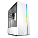 Sharkoon RGB Slider Case Gamer Blanco Vidrio Templado 1 Ventilador 120MM