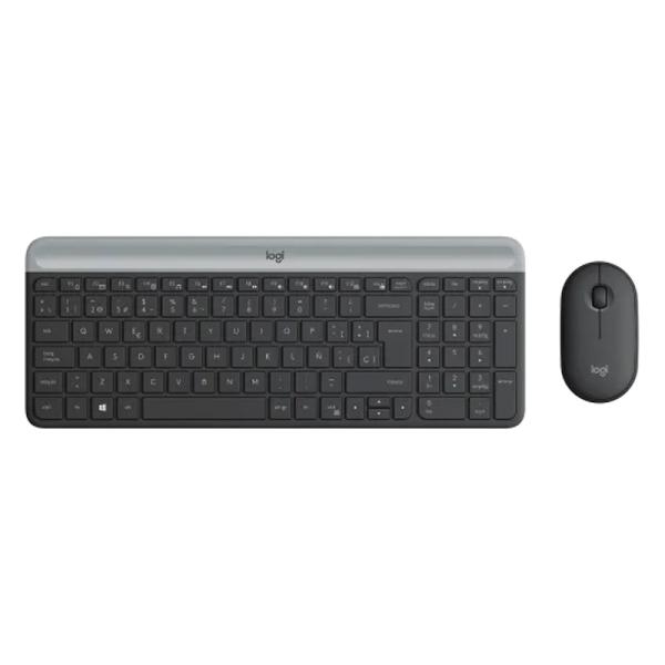 Logitech Teclado y Mouse MK470 Slim Combo Inalámbrico Negro
