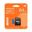 Memoria Micro SDXC Adata 64GB Clase 10 100MB/s Moviles/Camaras