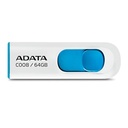 Memoria USB 64GB ADATA AC008 USB 2.0 Blanca/Azul