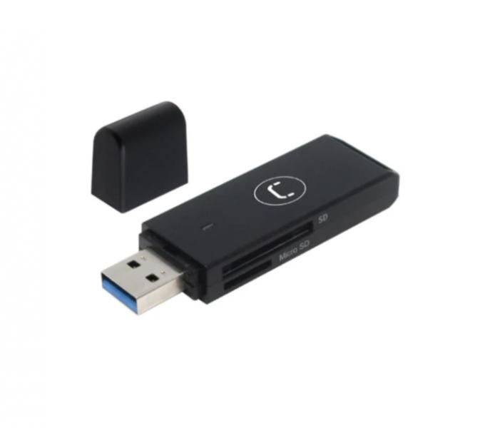 Unno Tekno Lector Memoria USB 3.0 CR1004BK Negro