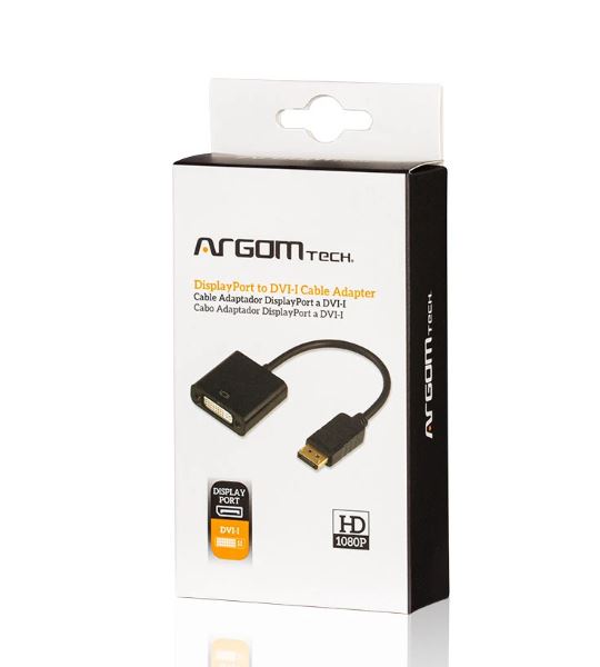 Adaptador Argom DisplayPort a DVI Negro ARG-CB-1322