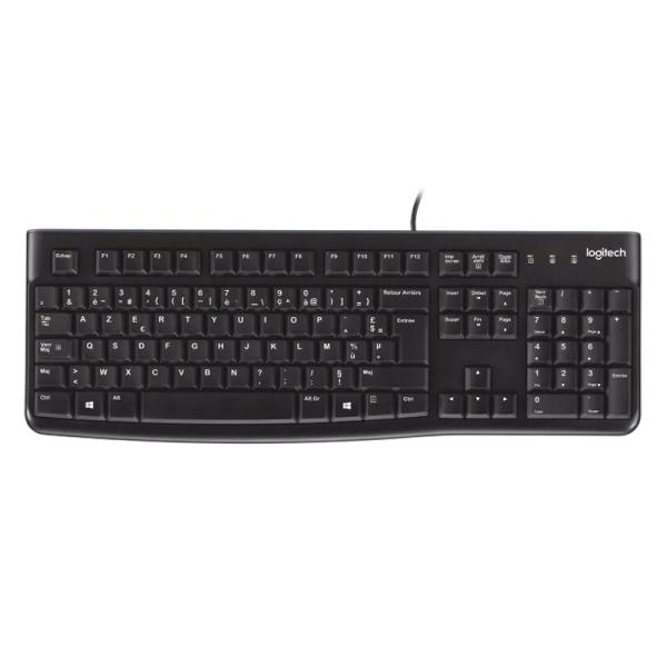 Teclado Logitech K120 Alambrico USB Ingles Negro