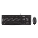 Combo Teclado y Mouse Logitech MK120 Membrana Alámbrico USB Negro