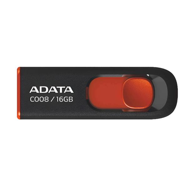 Memoria USB Adata AC008 16GB USB 2.0 - Negro/Rojo