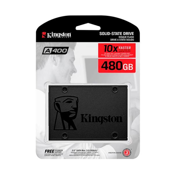 Kingston Disco Duro Interno 480GB A400 2.5" SATA III Gris