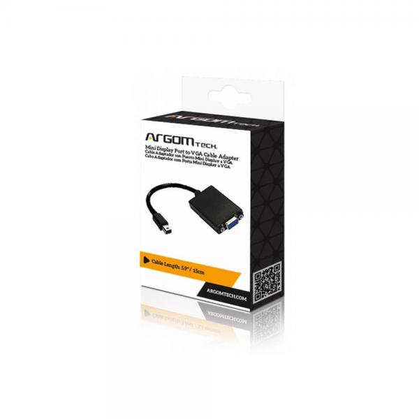 Argom Mini Display Port a VGA Adaptador 15cm Negro