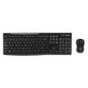 Combo Teclado y Mouse Logitech MK270 Inalámbrico Receptor Español Negro