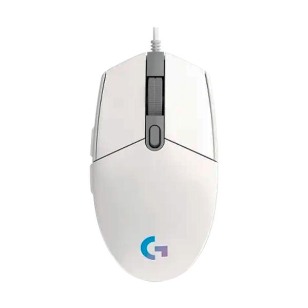 Logitech Mouse Gaming G203 Lightsync RGB Blanco Alámbrico