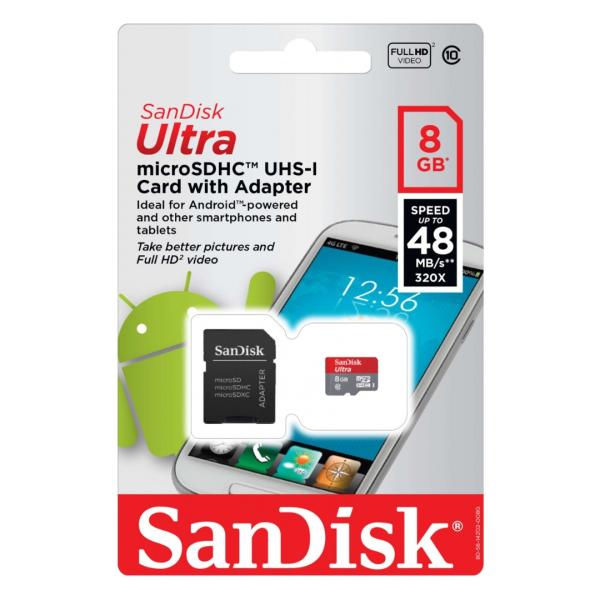 Sandisk Memoria Micro Sd 8gb Clase 10