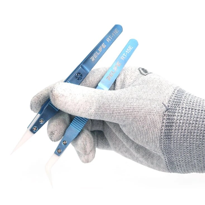 Pinza con Punta de Ceramica Relife - RT-11E Recta Azul