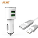 Cargador Carro C29 Ldnio - Micro B Blanco