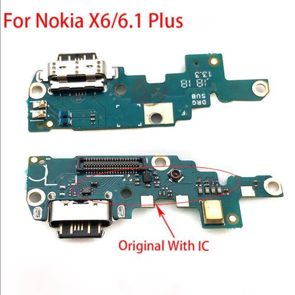 Nokia Repuesto Flex Rack Carga Microfono X6 6.1 Plus Original
