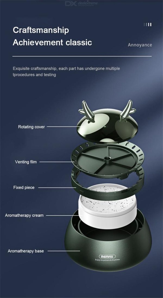 Difusor Aroma Aromatizante Humidificador para el Carro Yilu RM-C45 Remax - Verde