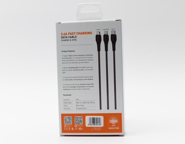 Cable USB Lightning LS521 Ldnio - Negro