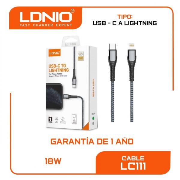 Cable Lightning LC111 Ldnio - C-i Negro